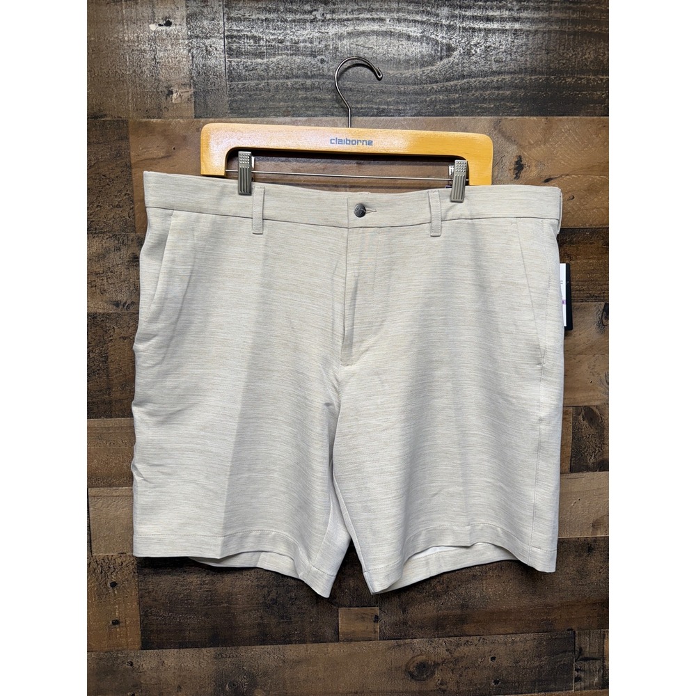 Callaway Mens Opti-Dri Stretch Golf Shorts Khaki Heather 9 Inch Inseam 38 New